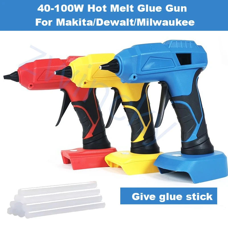 Electric Hot Melt Glue Gun for Makita/Milwaukee/Dewalt 18V Battery Cordless Glue Grab 11mm Glue Stick Hot Melt Welding Air Gun