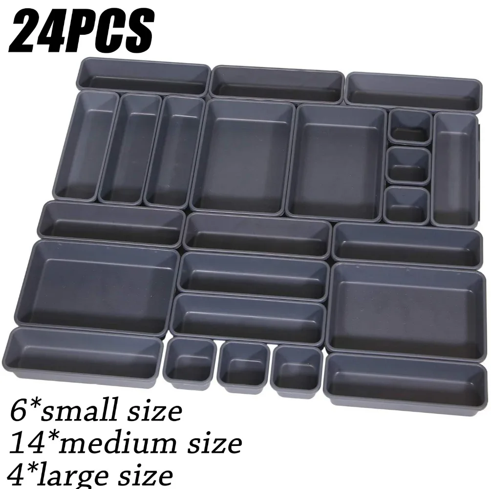 8/16/32pcs Tool Box Organizer Tray Dividers Set Workbench Cabinet Bins Tool Chest Drawer Organization Garage Hardware Tool Tray