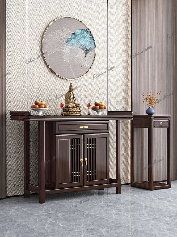 FG Solid Wood Entrance Table Serving Incense Case Household Serving Table Shrine, Noble Sanctuary, Buddha Cabinet Table