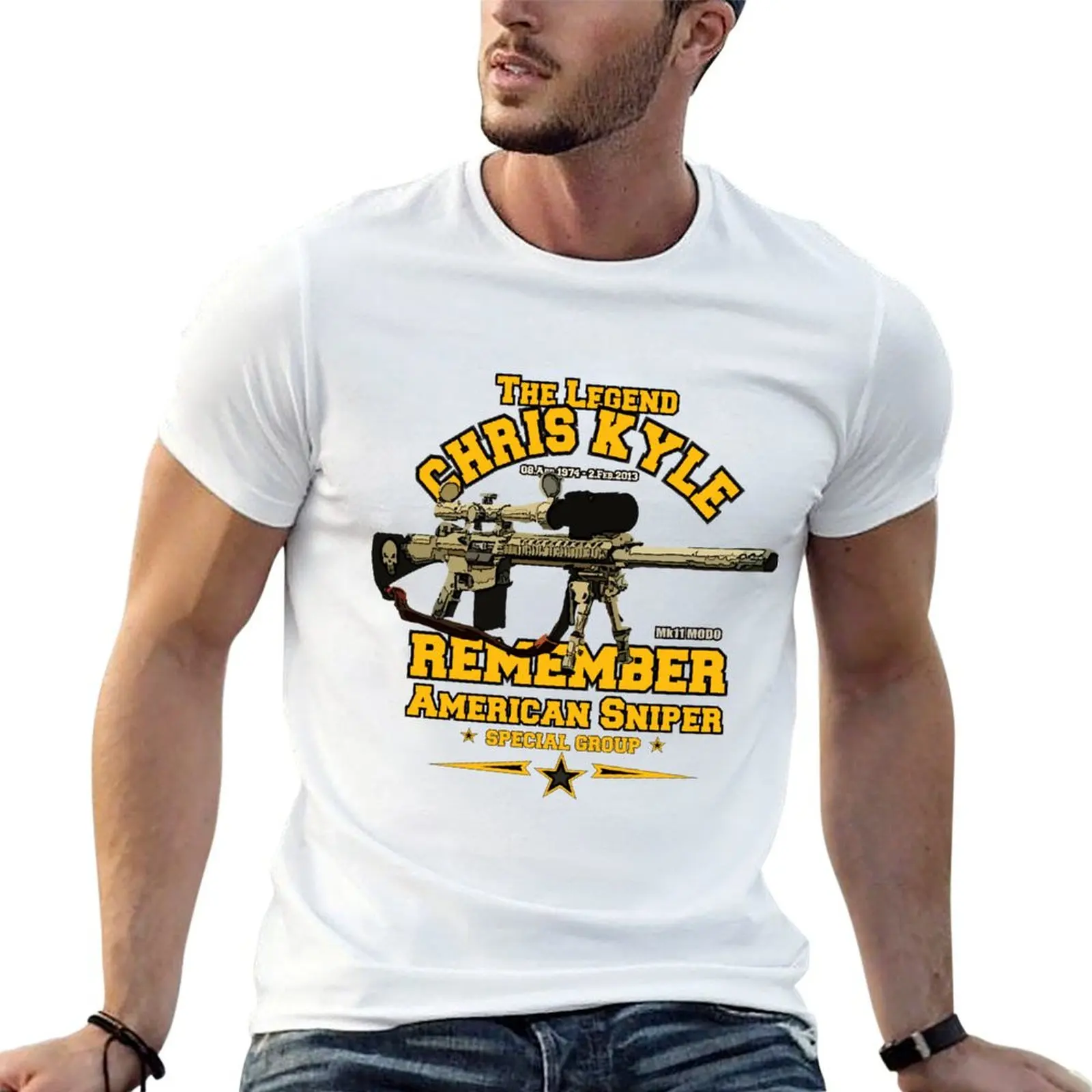 Remember Chris Kyle - American Sniper T-Shirt Tough Fabric Work Tee