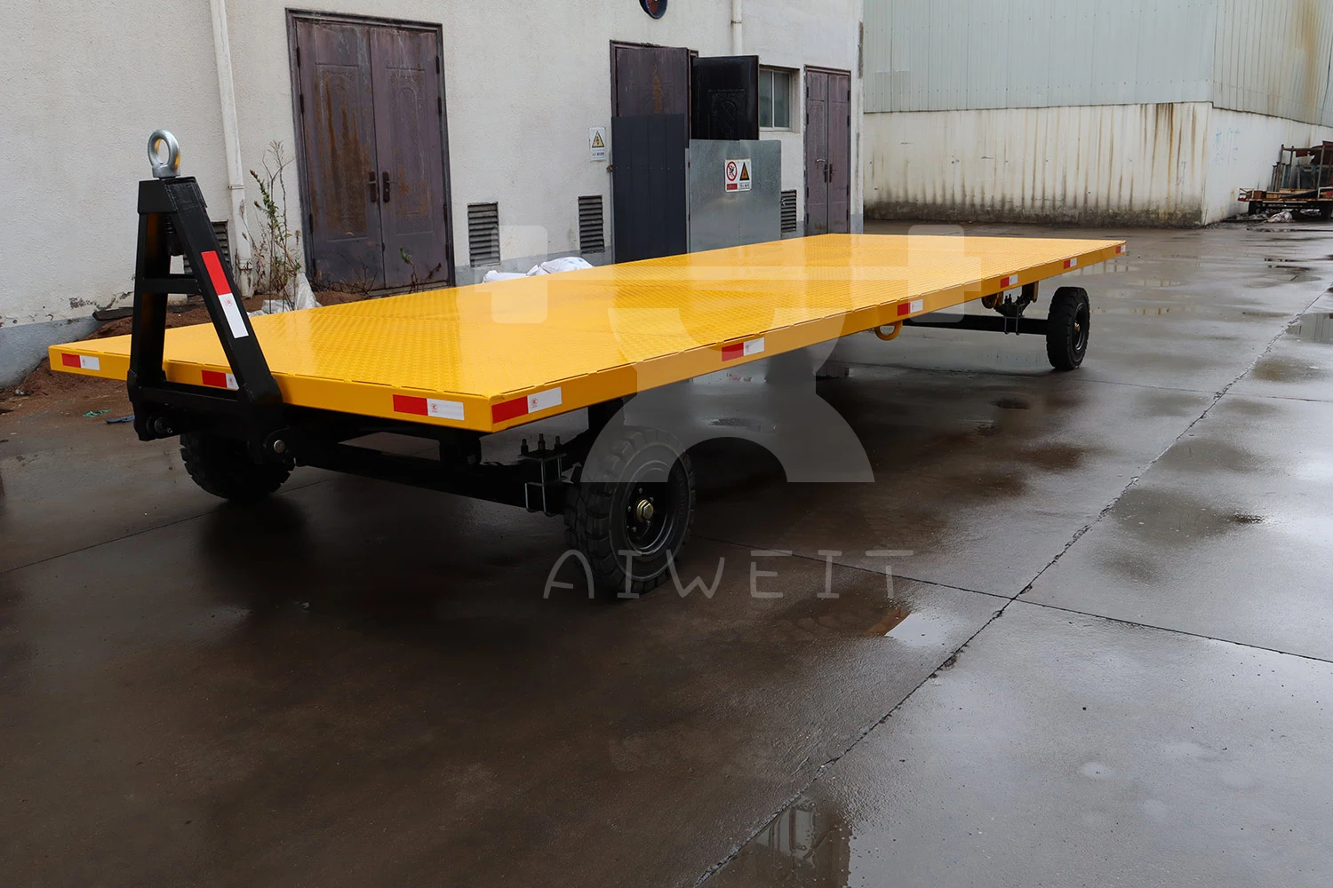 Heavy Duty Double Axle Semi Trailer Flatbed Truck Trailer Flatbed Plate Design for Efficient Car Transport
