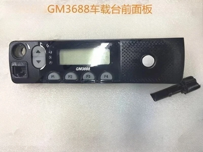 Front Panel for Motorola Vehicle Radio GM3688, Including The Head Unit Panel, Face Shell, Ribbon Cable, and LCD Screen
