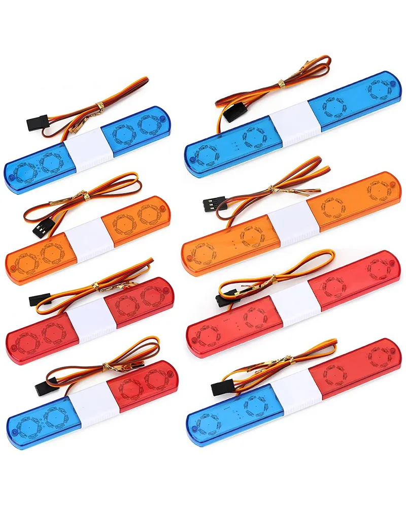 1/10 1/8 RC Car LED Light Alarming Multi-function Flashing Light for HSP Kyosho Traxxas Tamiya 113/143mm Compatible Parts