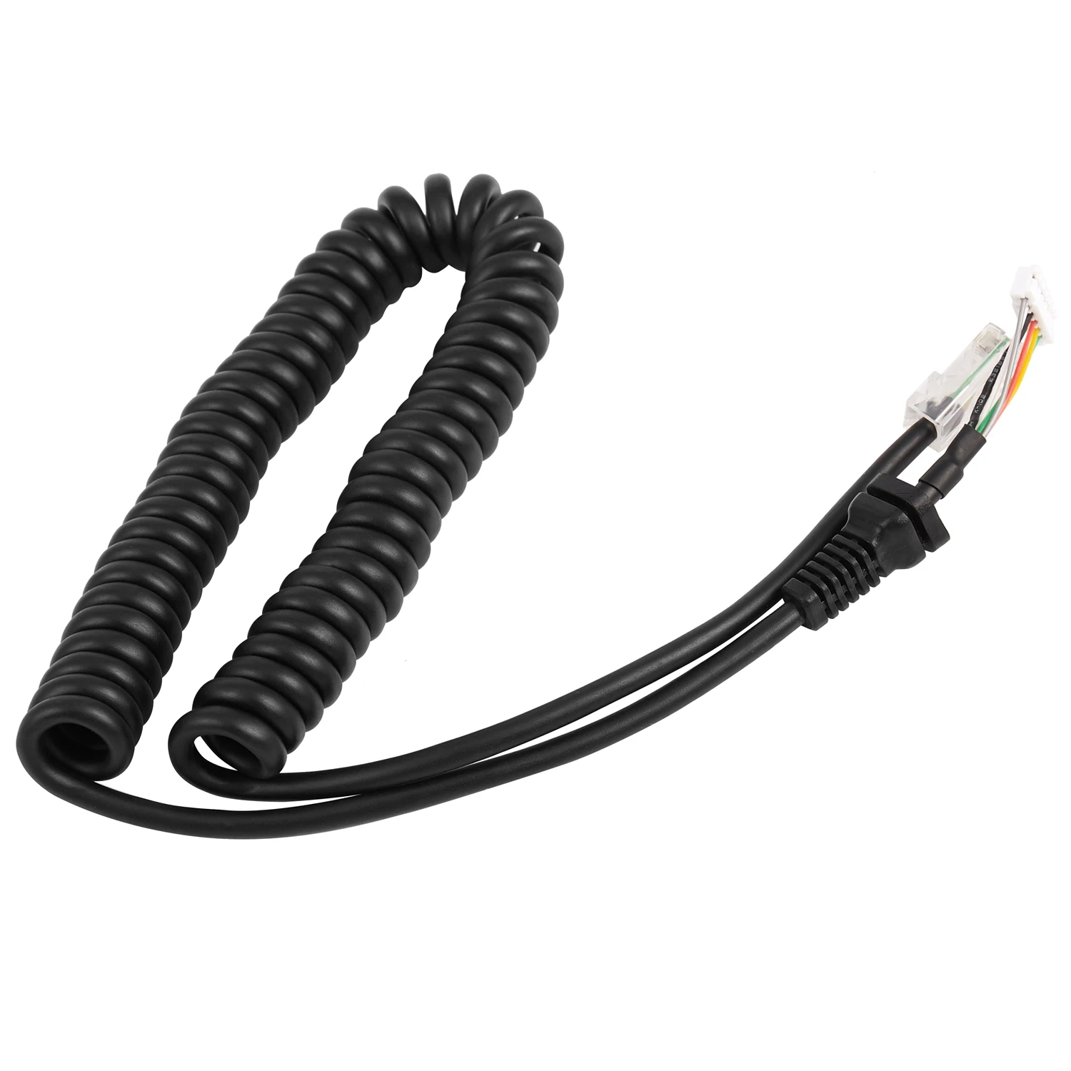 Car Hand Speaker Microphone Replacement Mic Cables Cord Wire For YAESU MH-48A6 For Car Radio Talkie Walkie Telephone Spring Line