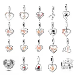 Fit Original Pan Charm Bracelet 925 Silver 2025 Class of Graduate Wish You A Happy Graduation Bead For Making Berloque New