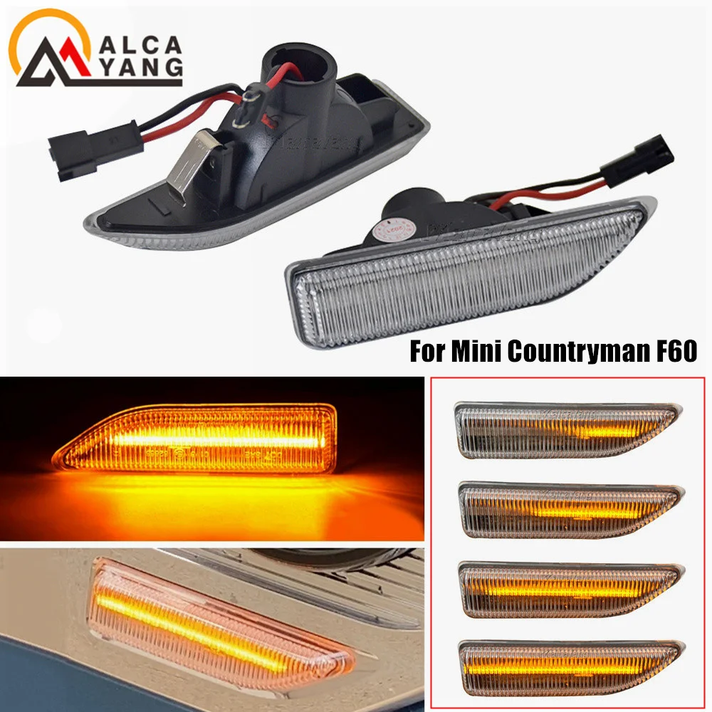 For Mini Countryman F60 2017 2018 2019 2020 Dynamic Sequential LED Side Marker Light Flowing Turn Signal Lamp