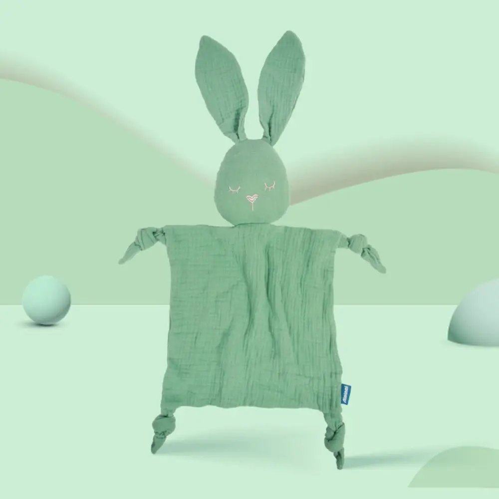 لينة الطفل القطن الشاش بطانية آذان أرنب لعبة حسية تهدئة استرضاء منشفة لطيف دمية الكرتون المعزي وشاح اللعاب استخدام الرضع