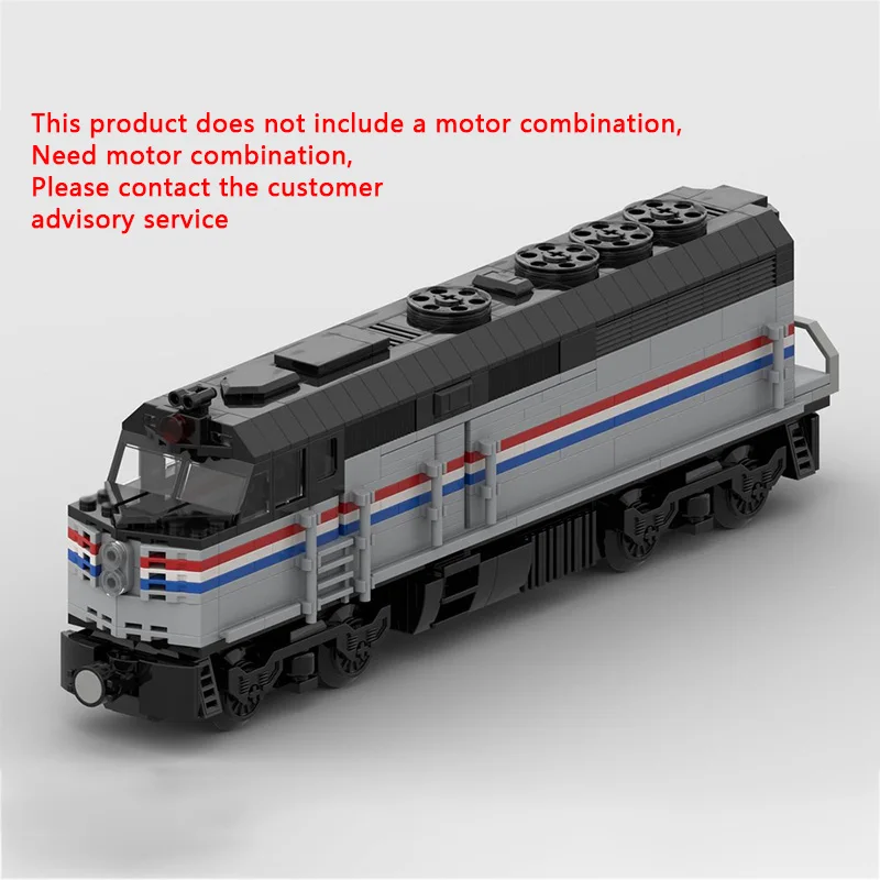 

City Car Model MOC Building Bricks F40PH Electric Locomotive Modular Technology Children Holiday Gifts Assemble Toys Suit