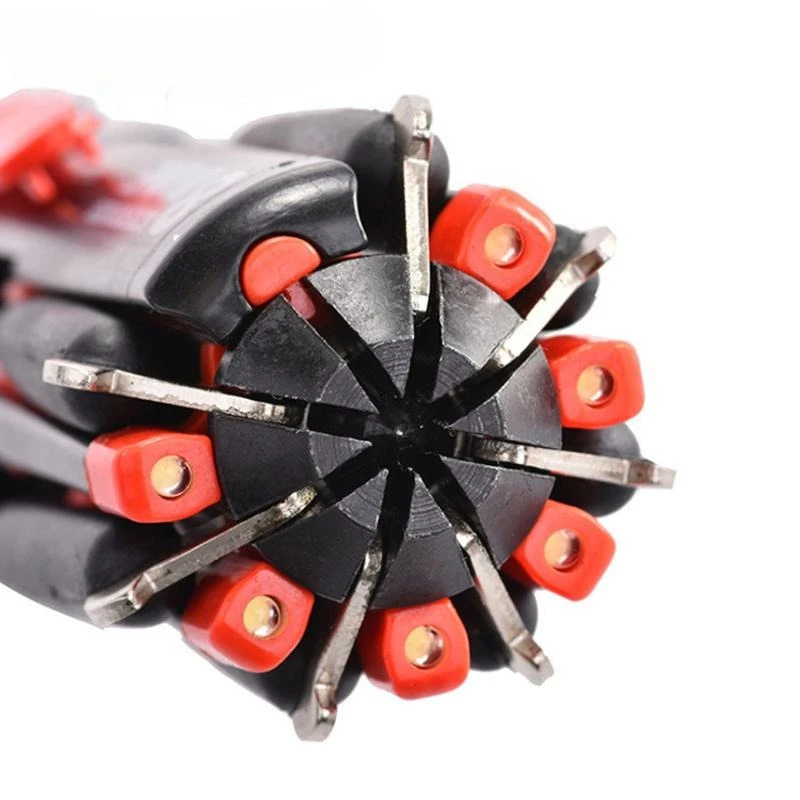 8 in1 Multifunctional Screwdriver Set with Led Light, Cross One-word Shaped, Household Industrial Multi-purpose Repair Tools
