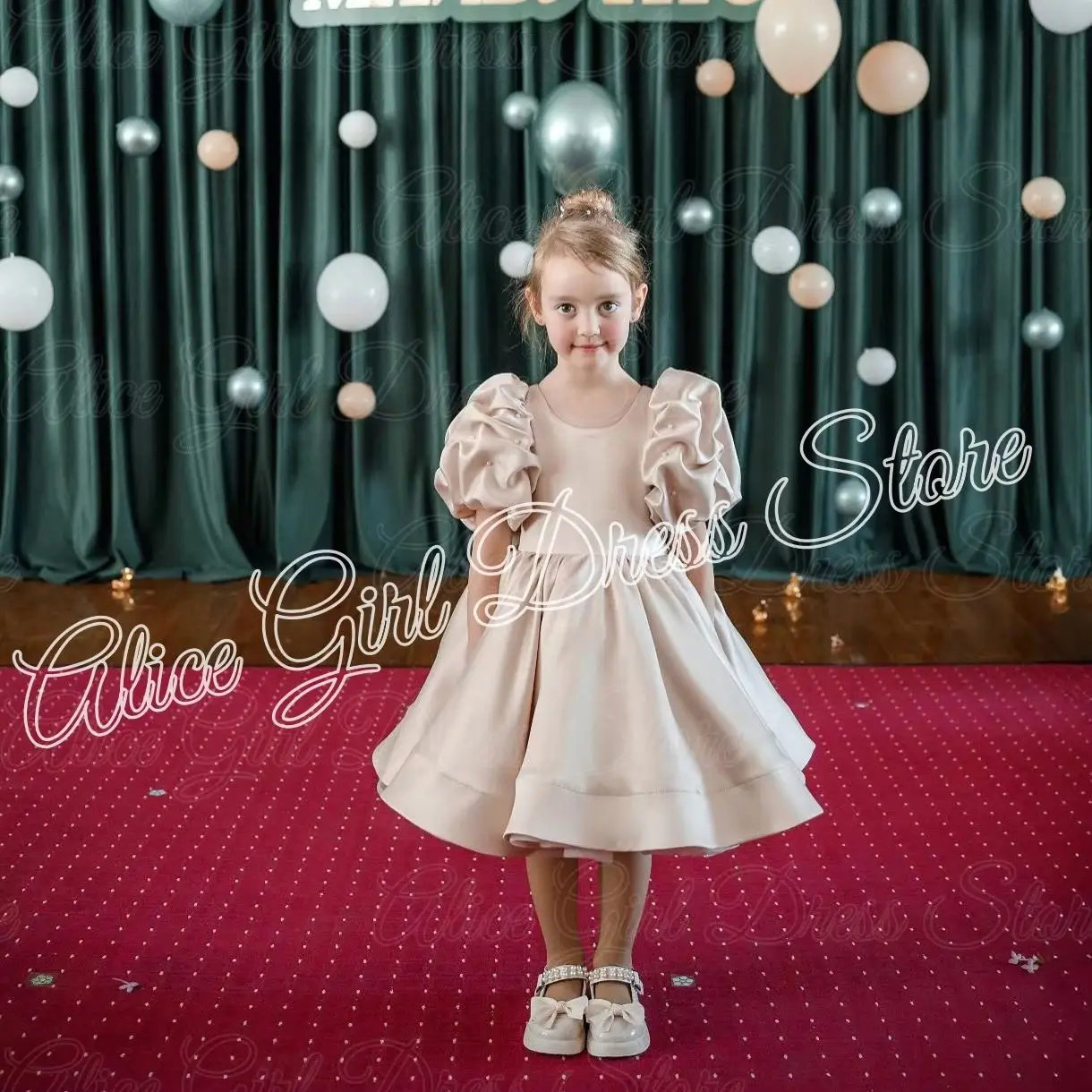 robe-de-demoiselle-d'honneur-en-satin-personnalisee-pour-mariage-manches-a-volants-jolie-robe-de-soiree-pour-enfants-fete-d'anniversaire-premiere-communion-robes-de-bal