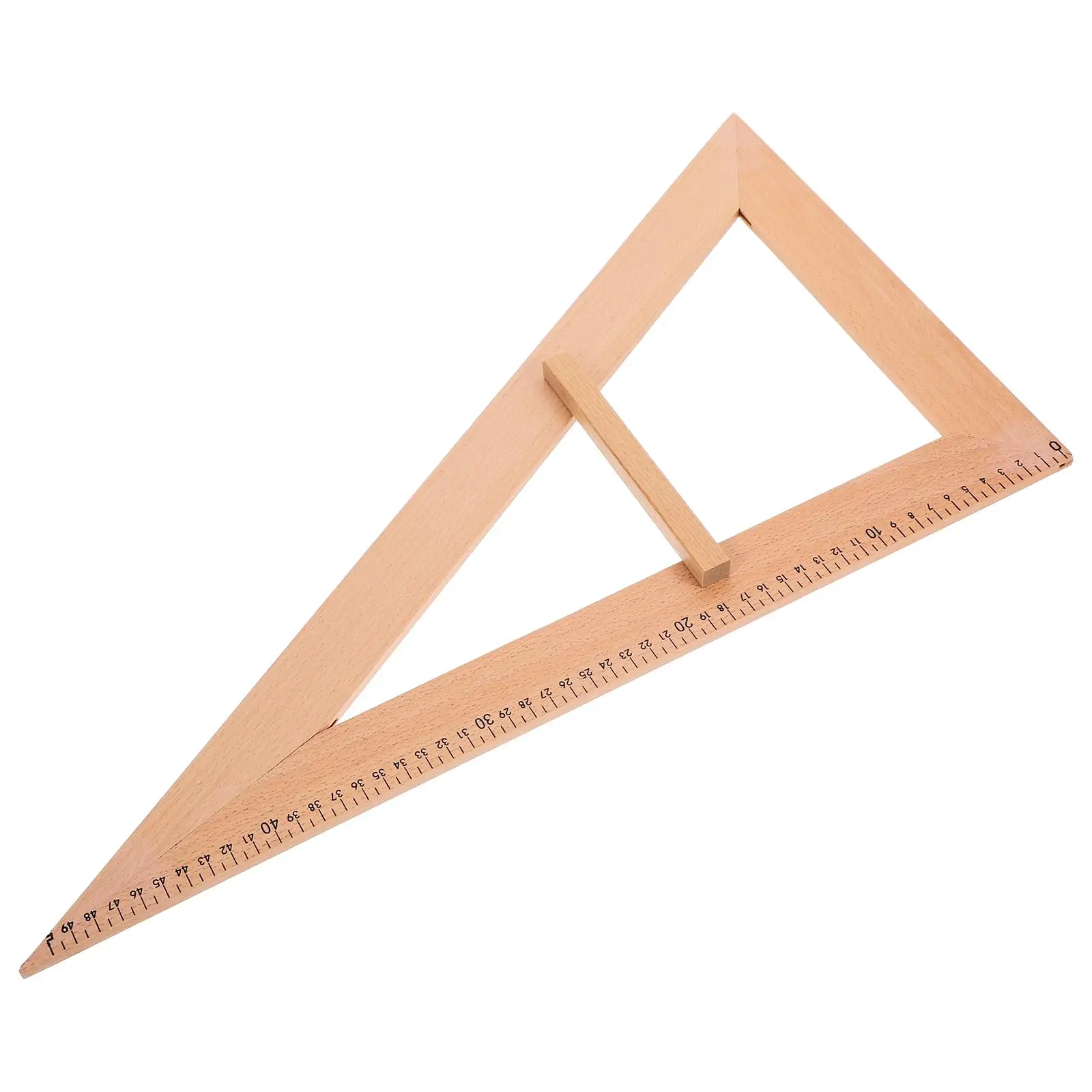 1Pc Wooden Triangle Ruler Large Teaching Aid for Classroom Drawing Reusable Measuring Tool School Supplies