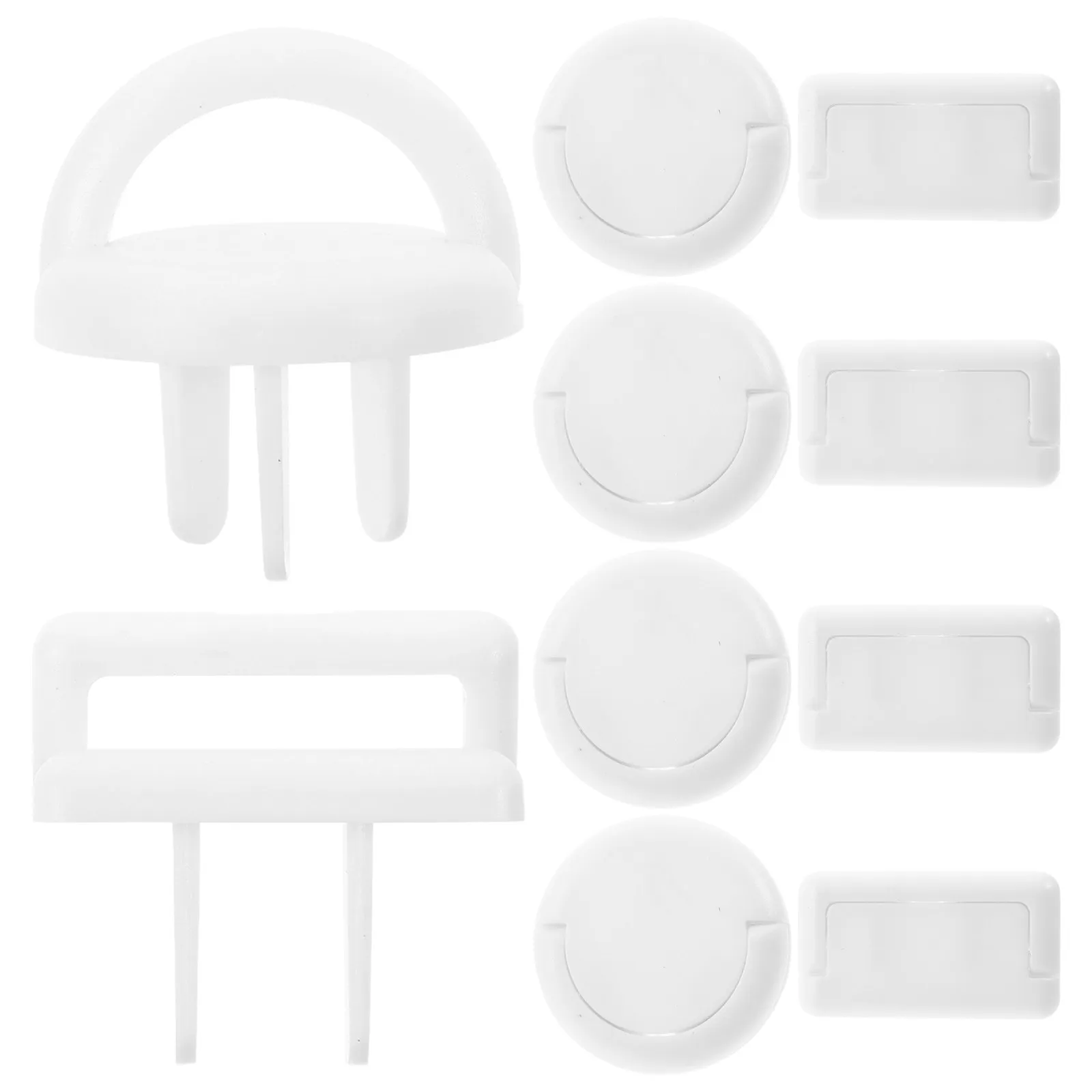 

50 шт. белых защитных заглушек для розеток (на 3 и 2 отверстия) для защиты детей, для дома, офиса, гаража