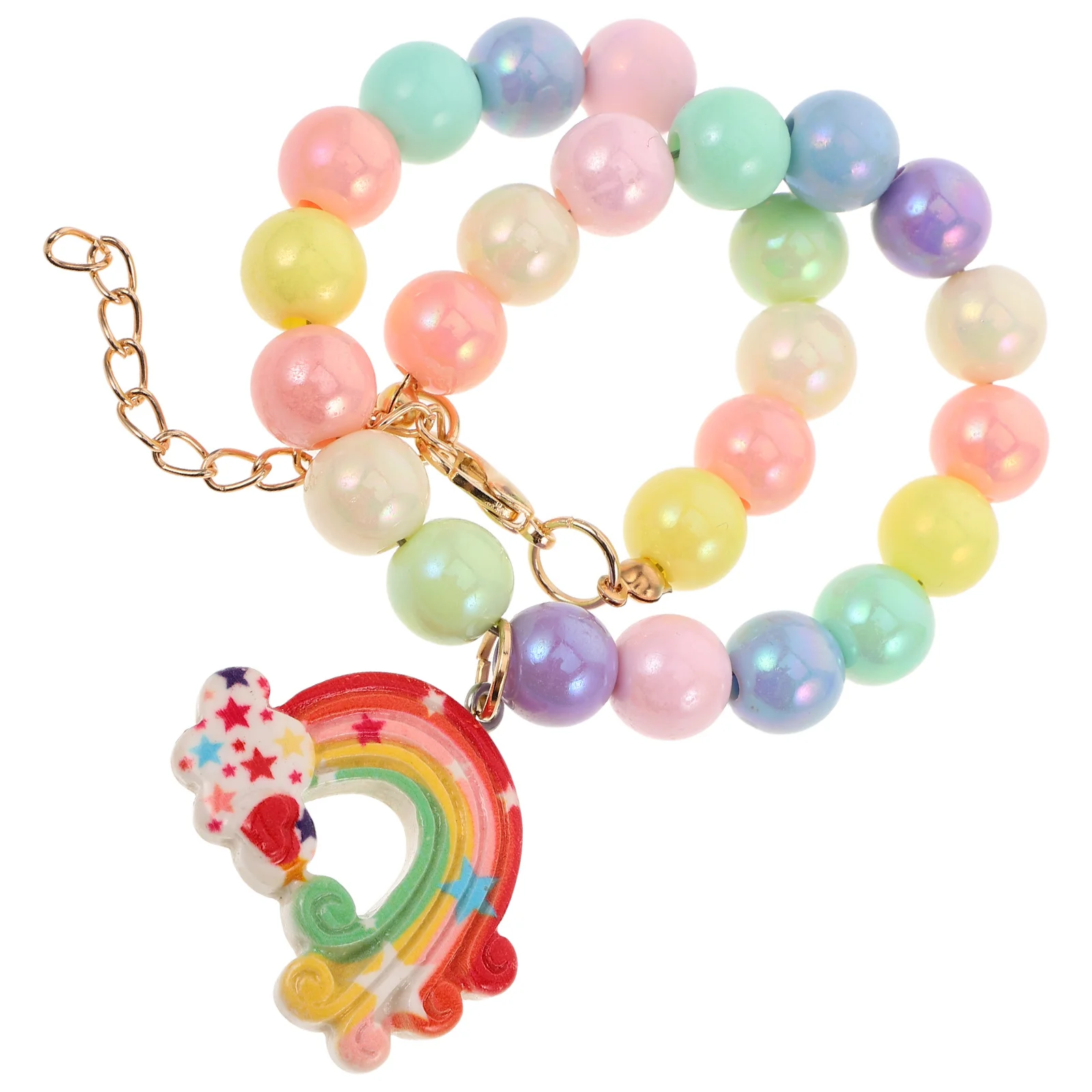 

Beaded Pet Necklace Candy Color Adjustable Collar for Cats Dogs Lightweight Comfortable Jewelry for Birthday Holidays Daily Wear