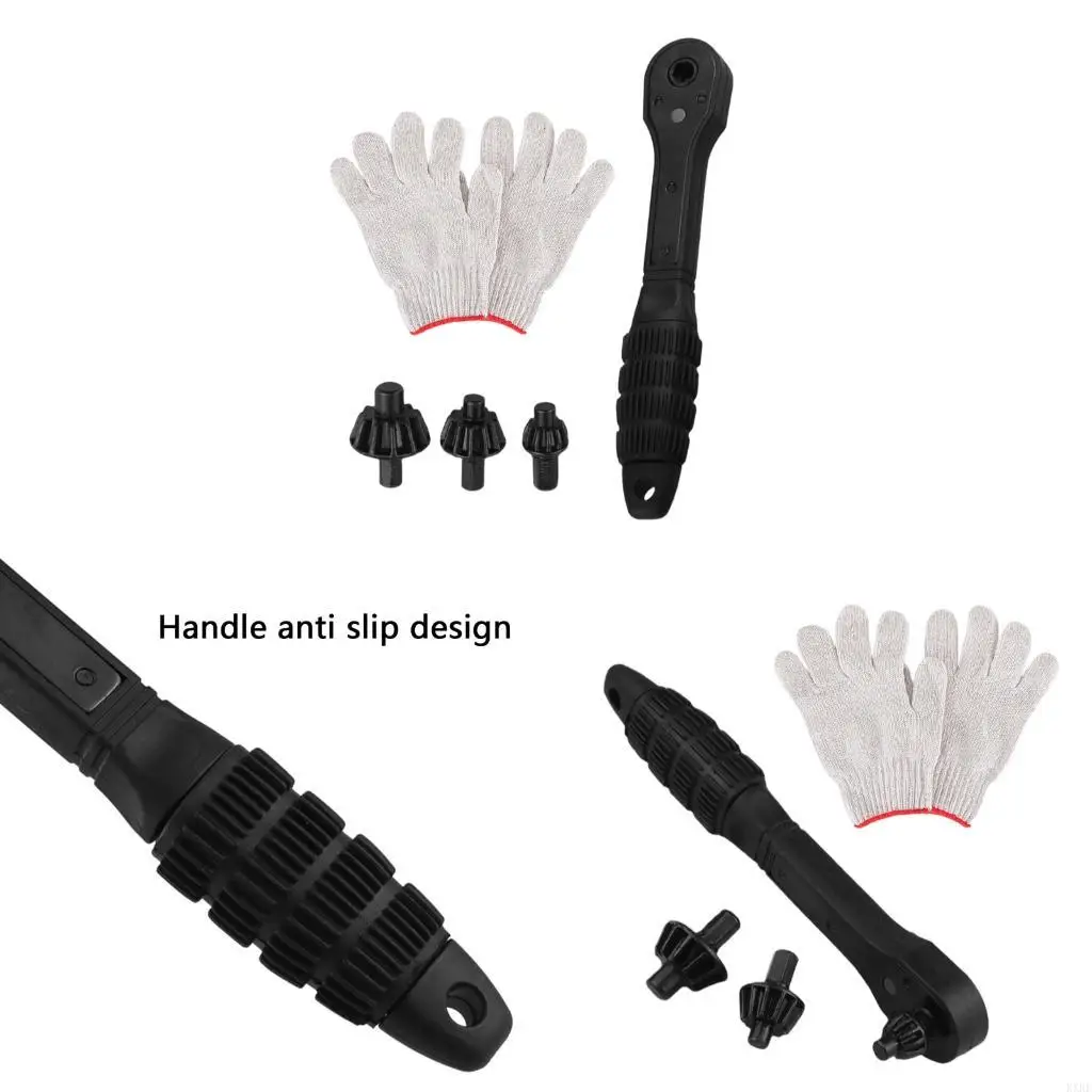

Steel Drill Chuck Ratchet Wrench with Interchangeable Heads and Nonslip Grip for Electric Tool 2 in 1 Chuck KXRE
