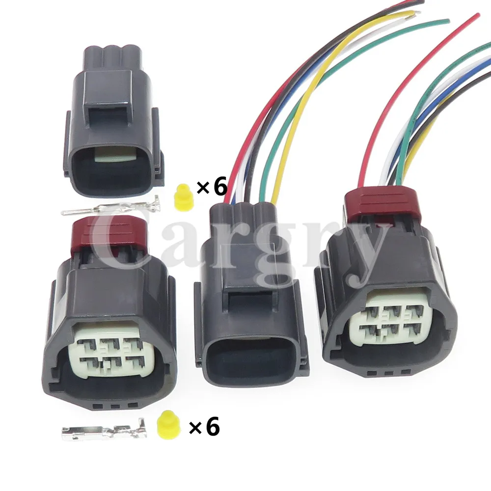 

1 Set 6P 7283-5553-10 7282-5553-10 AC Assembly Auto Electric Gasoline Pump Wire Socket Car Fuel Pump Connector Assembly