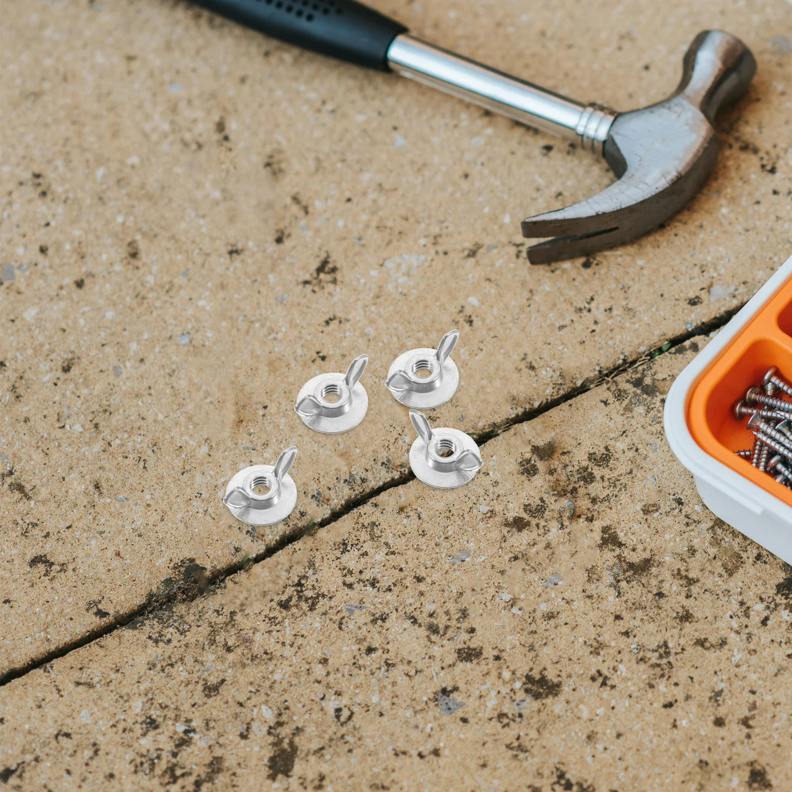 

20 pcs Louver Nuts Hurricane Shutter Hardware Steel Butterfly Screws Storm Fasteners Wing Nut Driver Tool Easy Installation Wing
