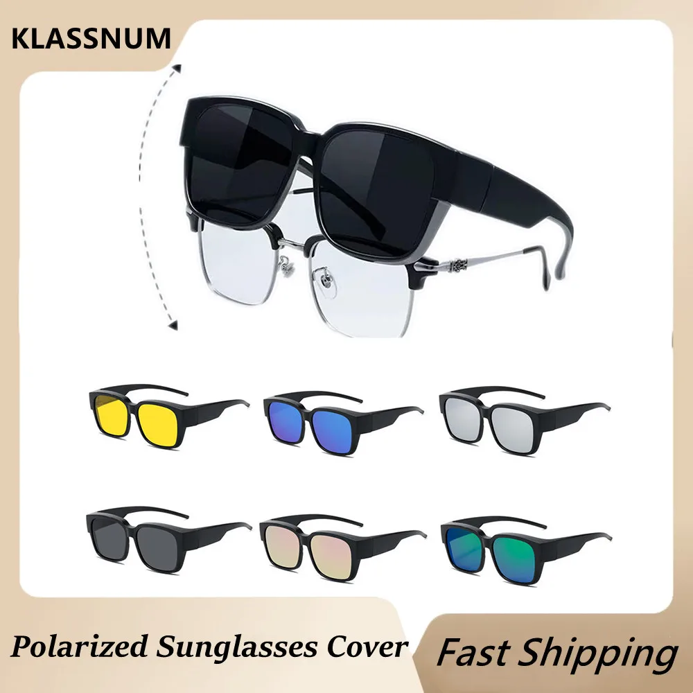 New Polarized Sunglasses Fit-Over Cover Over Prescription Glasses Myopia Men Women Car Driver Large Size Transfer Eyewear UV400