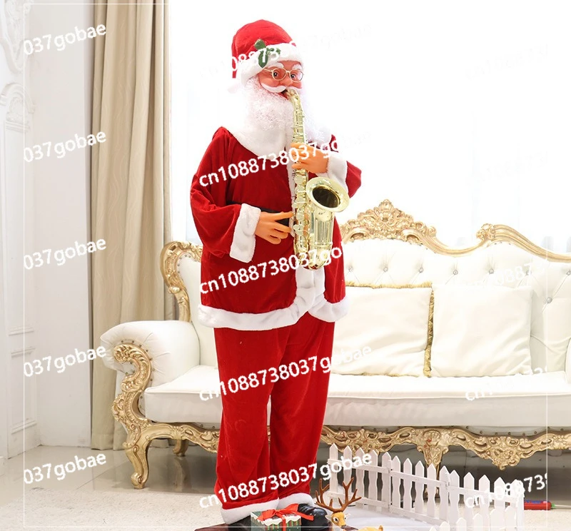 1.8 Meters Rocking Santa Claus, Music Playing Electric Christmas Decorations