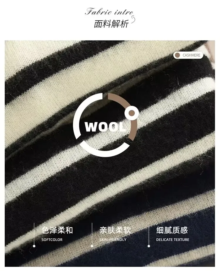 New Women Fashion Striped Basic Knit Sweater Vintage O Neck Short Sleeve Female Pullovers Chic Tops