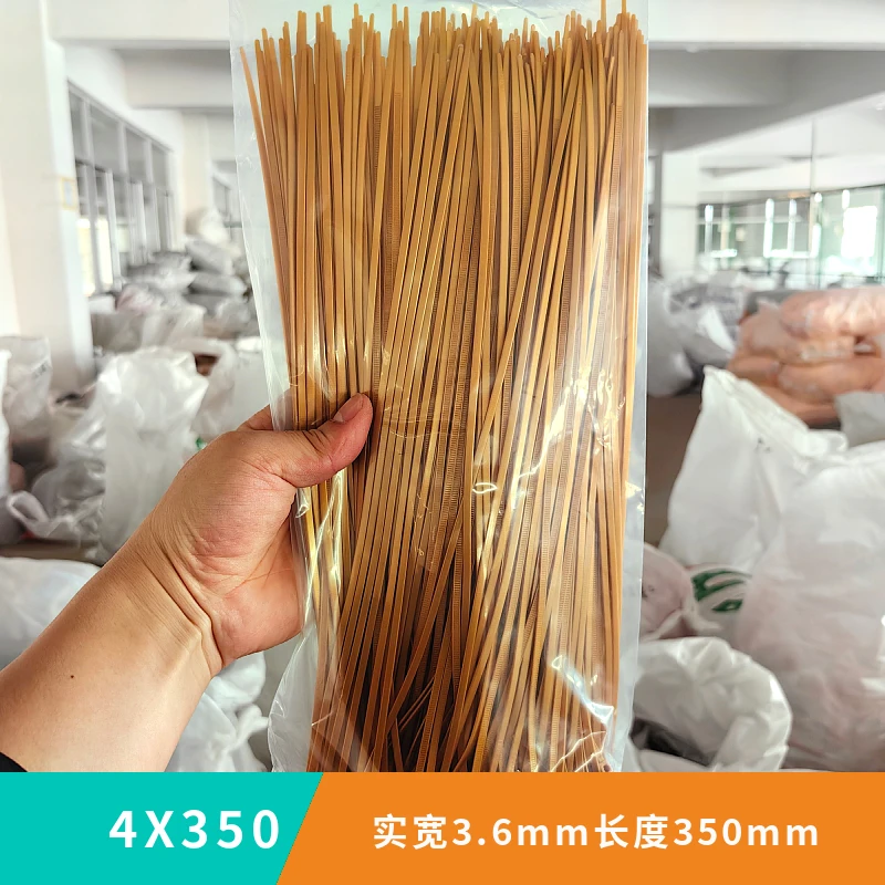 3MM 4MM Gold Nylon Cable Ties, Wide Electrical Wire Binding Straps