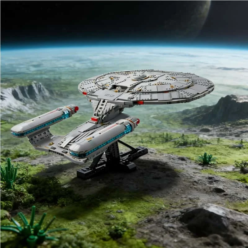 Nuevo Star Trek: Enterprise Americana NCC-1701-D, Bloques de Construcción, Modelo Creativo, Juguete de Bricolaje, Set de Regalo de Navidad para Niños