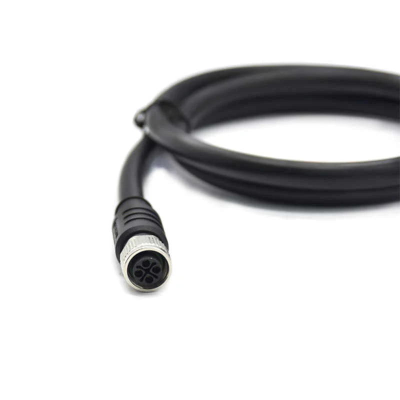M12 4-Pin S-coded Male Female Connector Cable High-power Power Supply Plug Socket For Industrial Equipment  Aviation Application