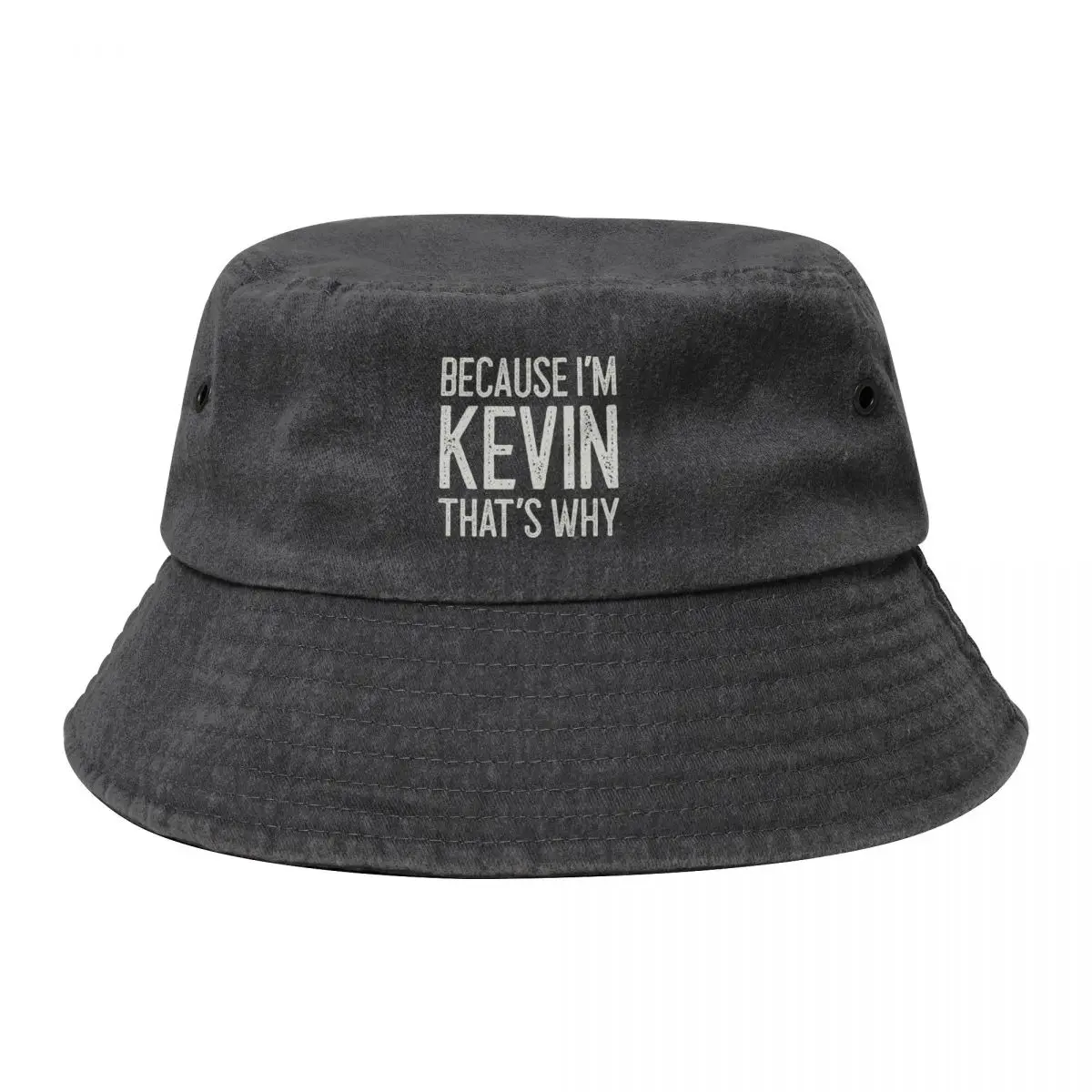 

Because I’m Kevin That’s Why Funny Personalized Name Bucket Hat Thermal Visor Horse Hat Funny hats birthday Baseball Men Women's