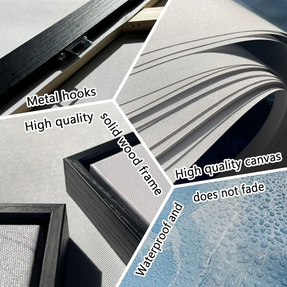 yiijeah Большое настенное искусство - Абстрактная картина на холсте для декора гостиной Современное искусство Работа на стену Гигантская серая краска Офис Спальня