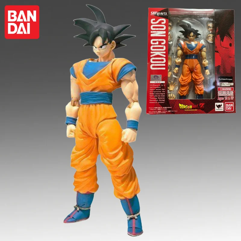 

В наличии Bandai S H Figuarts, оригинальная кукла Dragon Ball Son Goku, новая фигурка в штучной упаковке, модель персонажей аниме, гараж