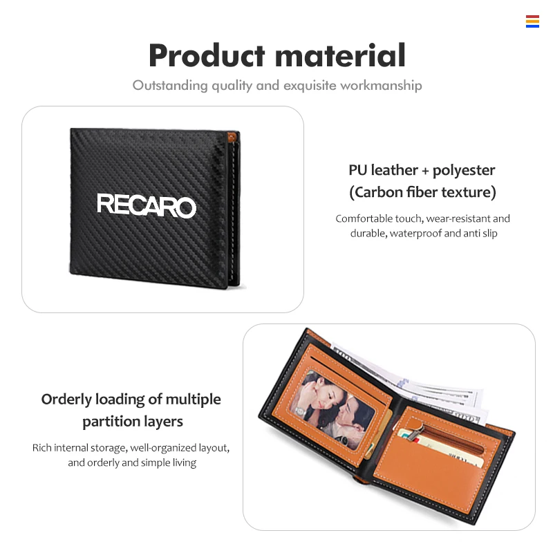 Car Driver License Bag Documents ID Card Holder Purse Wallet For Recaro nan