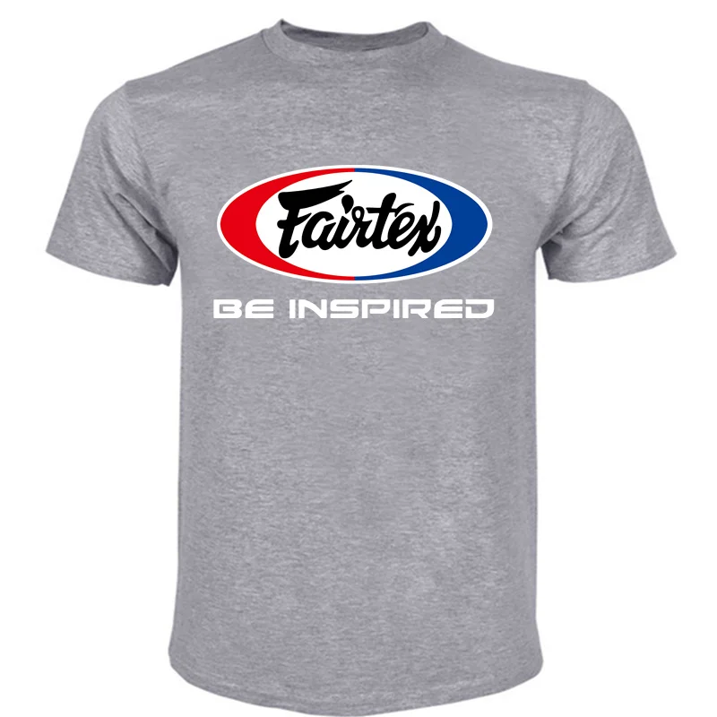 New Fairtex Kickboxing Muay Thai T shirt S-2XL sporting goods equipment apparel male brand teeshirt men summer