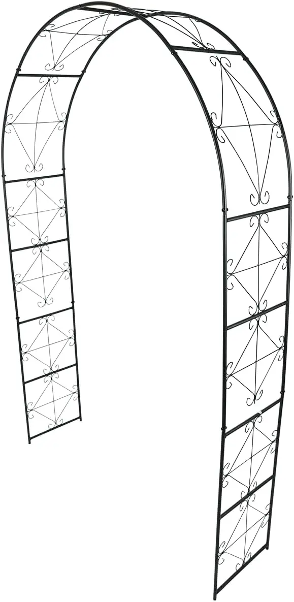 

Metal Garden Arch 7.2ft High X 4.5ft Wide Garden Arbor for for Climbing Plants Roses Vines, Outdoor Garden Lawn Backyard Patio,
