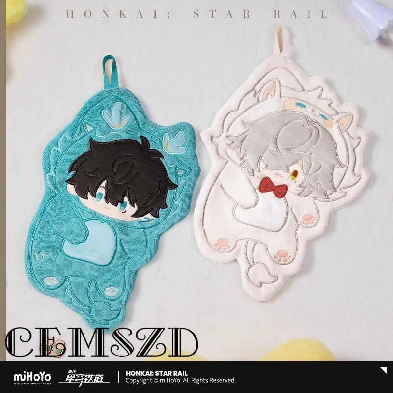 [حقيقي] دانهنغ منشفة اليد لعبة هونكاي ستار السكك الحديدية تأثيري جينغ يوان منشفة معلقة أنيمي الكرتون اكسسوارات الدعائم هدية الهالوين