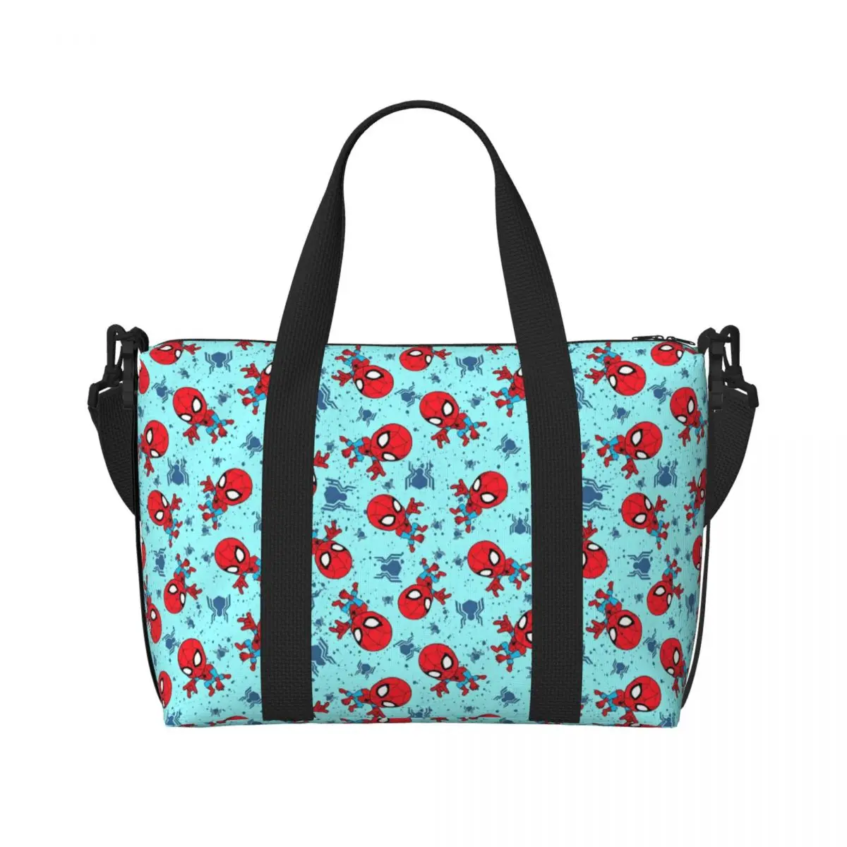 

Женская большая сумка-тоут с изображением Человека-паука, аниме-героя, большая вместительная дорожная сумка с мультяшным принтом, пляжная спортивная сумка на плечо