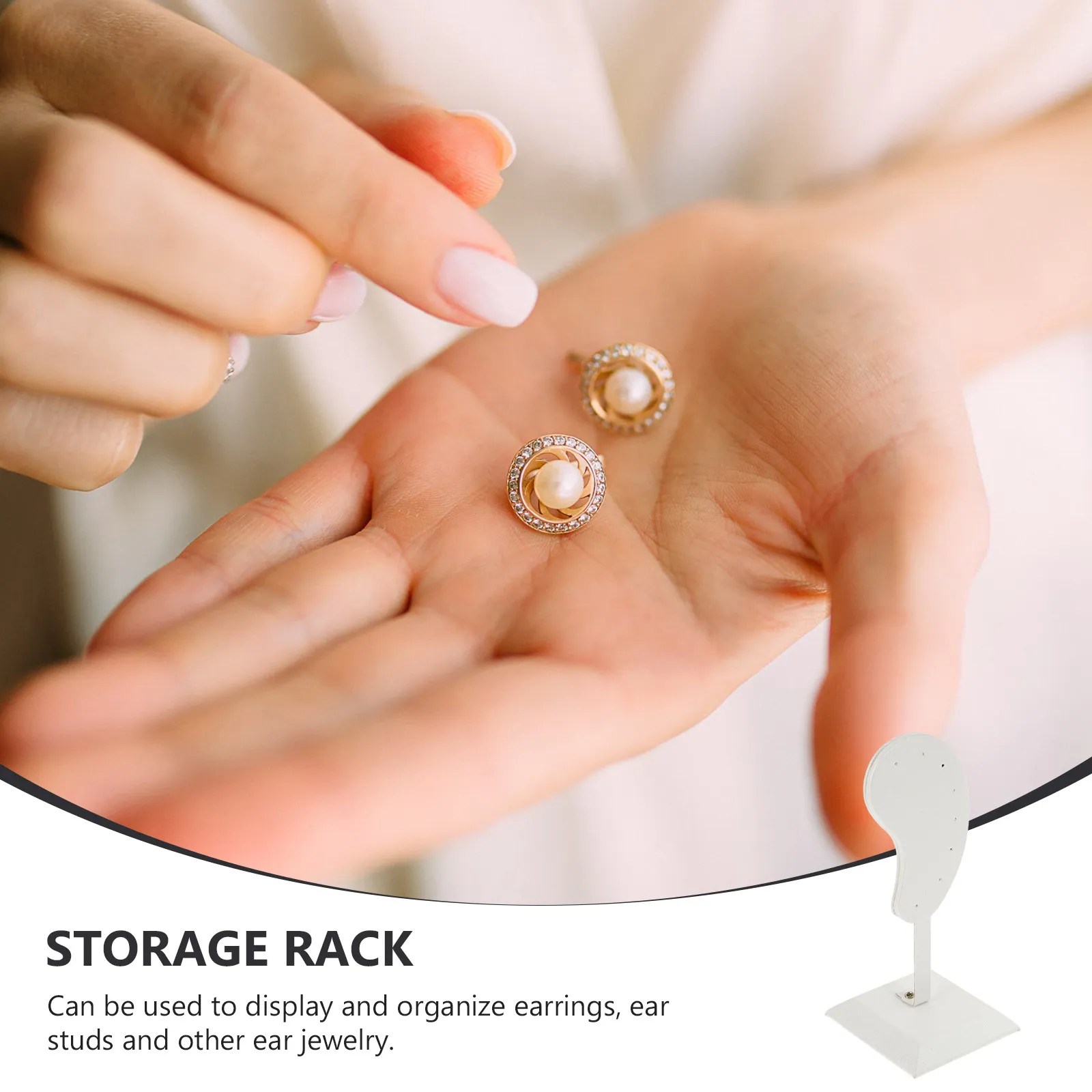 1Pcs Unique Ear Shaped Earring Display Stand Stable Non-Slip Earrings Organizer for Shopping Mall Supermarket Jewelry Store Use