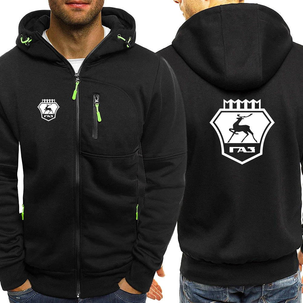 GAZ Gazelle 2023 Men's New  Hight Quality Zipper Hoodies Sweatshirts Leisure Cardigan Hooded Pullovers Casual Hoody Jackets Tops