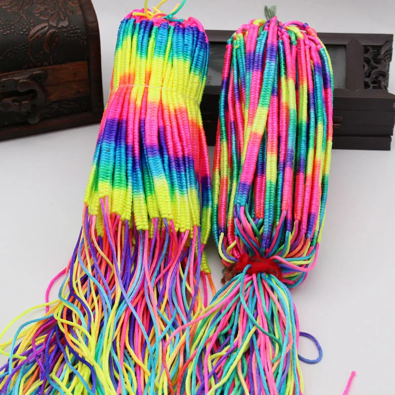 20Pcs Ethnic Style Woven Rope String Bracelet Child Party Favors Kids Birthday Baby Shower Gift Wedding Festivals For Guests