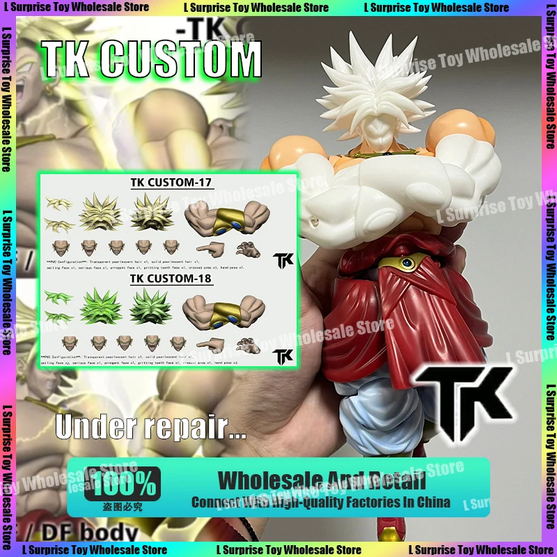 

TK CUSTOM Dragon Ball Z SHF Super Saiyan SSJ For Demoniacal Fit Broli Head Accessories Anime Action Figures Model Gifts Toys