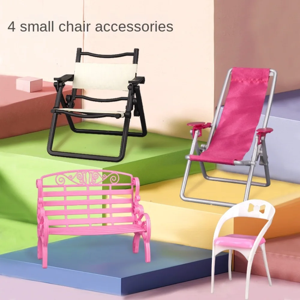 

1:6 Dollhouse Mini Leisure Folding Chair Dolls Outdoor Camping Chair Mini Furniture Model Dollhouse Home Decor Accessories