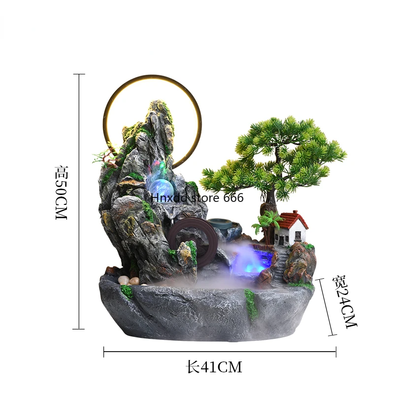 Transshipment ball circulating water bonsai creative rockery desktop lucky water ornament