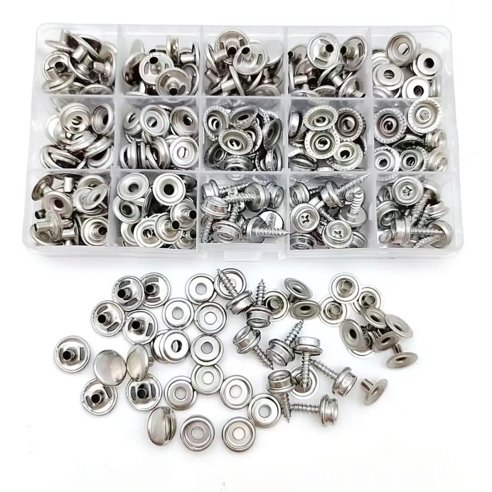Heavy Duty Stainless Steel Snap Fasteners Set For Marine Canvas Boat Tents Covers Outdoor Fabric Repair Sewing Button Supplies