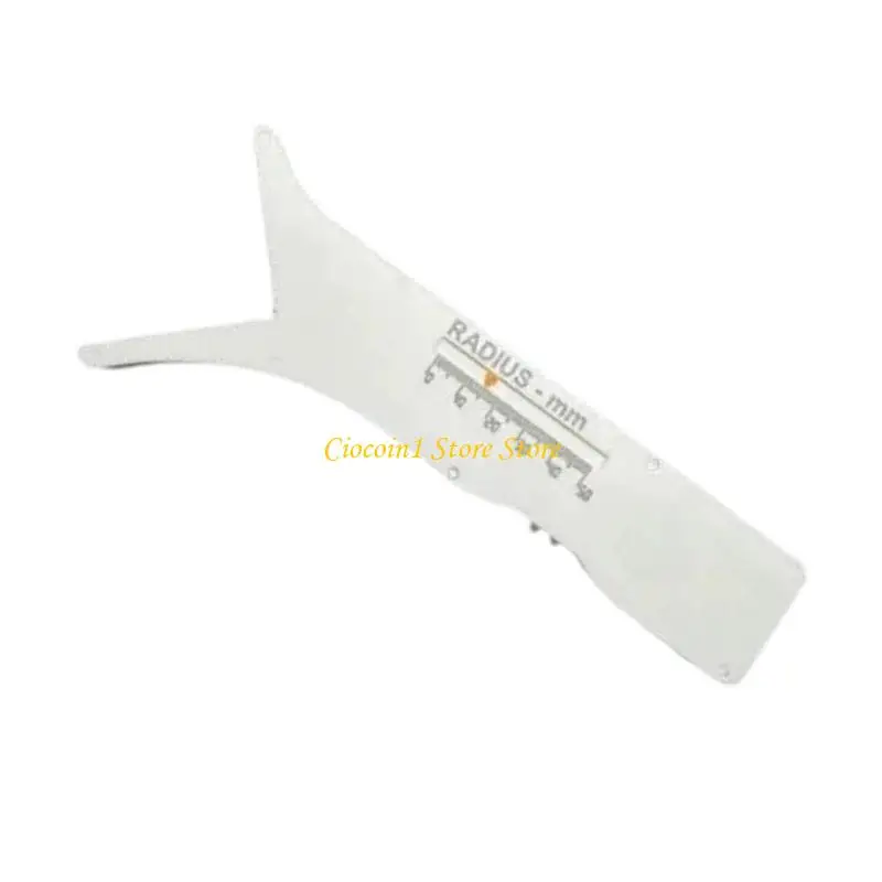 A3PC Sliding Radius Measuring Ruler Multipurpose Radius Gauge Measurement from 0-50mm for Woodworking Drafting