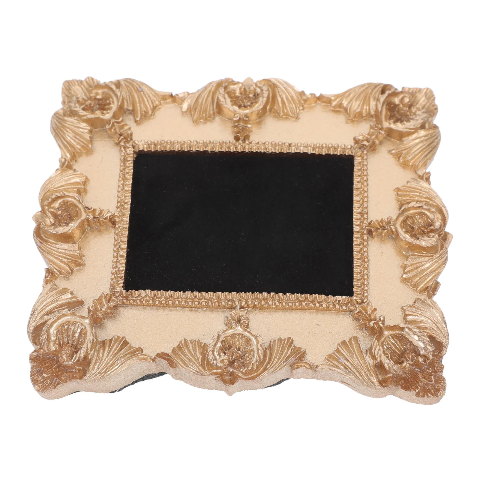 

European Baroque Style Mini Vintage Picture Frame Jewelry Display Stand Resin Tabletop Earring Necklace Holder Home Decor Photo