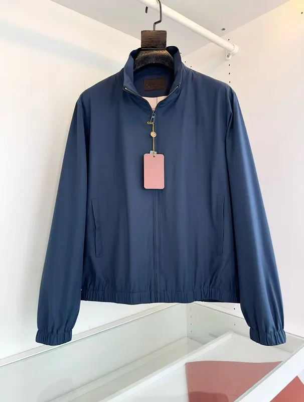 سترة كاجوال LP Italian 25aw ذات ياقة واقفة رفيعة