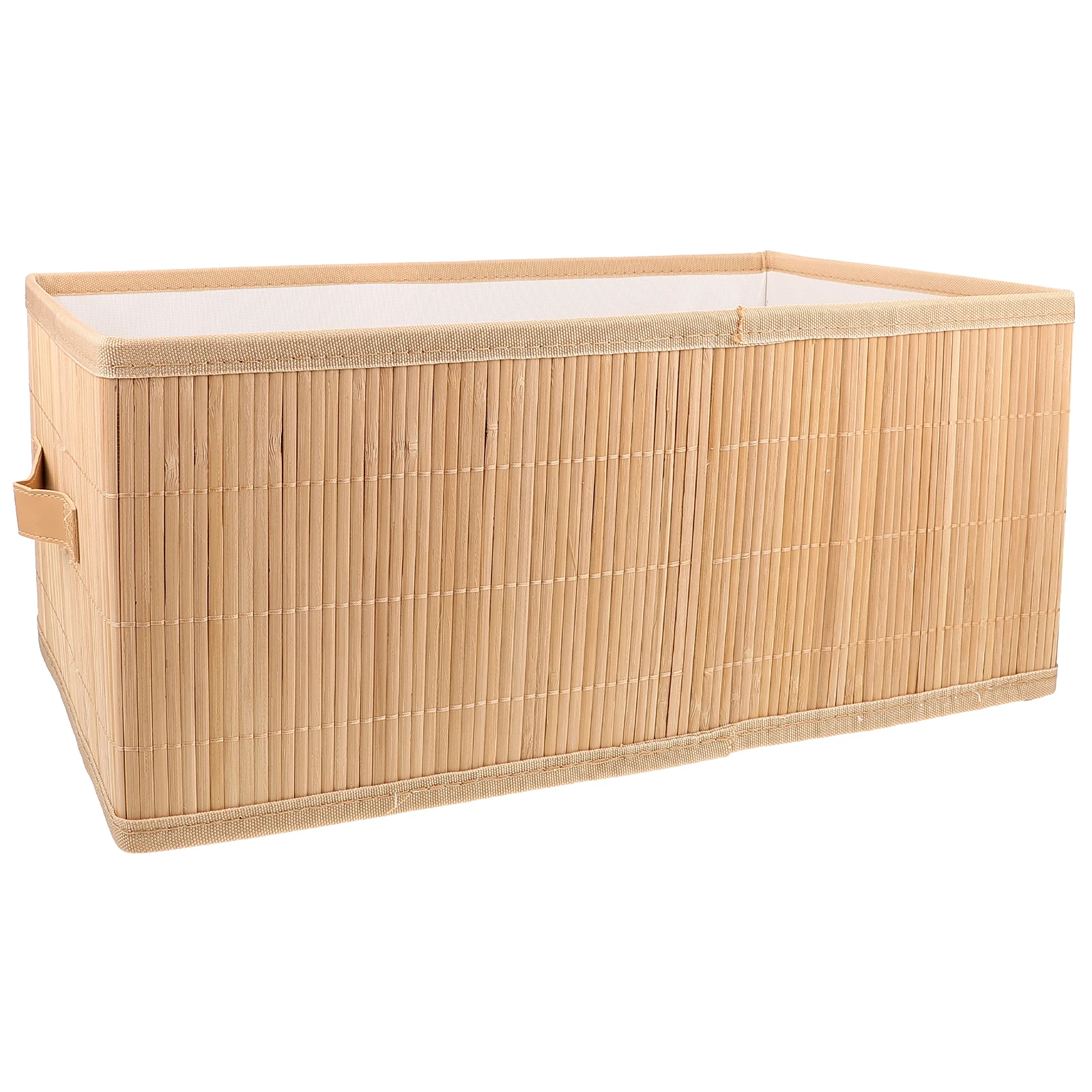 

Bamboo Storage Baskets Foldable Large Capacity Home Desk Wardrobe ganizer Multi function Basket Folding Clothes Bin Easy Clean