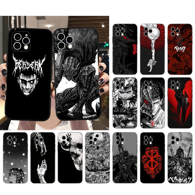 Berserk Guts Phone Case For iphone 16 15 14 Pro Max 16 15 14 13 12 Pro 15Plus iphone 11