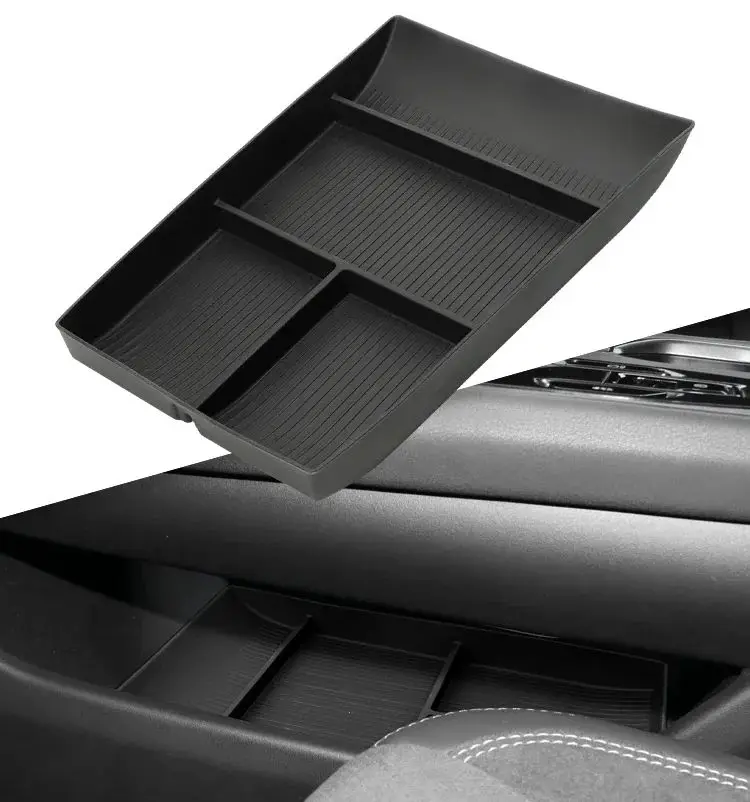 

for Lexus RZ 2023 2024 Car Central Lower Layer Tray Silicone Center Console Storage Box Accessories Tidying Black