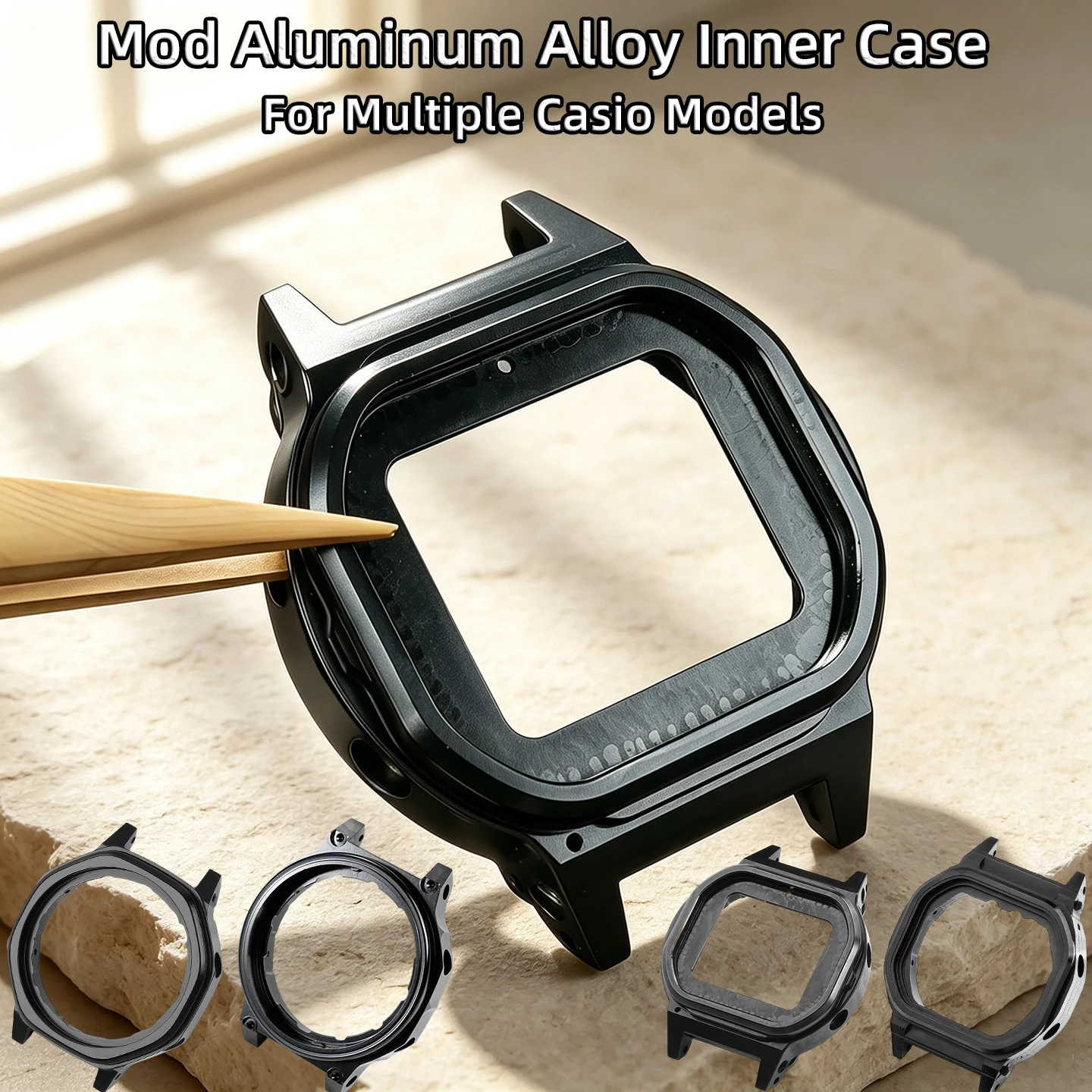Upgrade Modified Aluminum Inner Case Metal Movement Housing Fit Casio DW‑H5600 GA-2100 GBM/GM2100 GM5600 Watch Repair Accessory