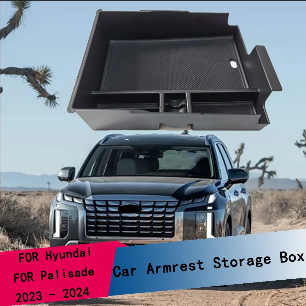 ABS-Auto-Armlehnen-Aufbewahrungsbox für Hyundai Palisade 2023 2024 Mittelkonsolen-Organizer-Ablage Auto-Zubehör