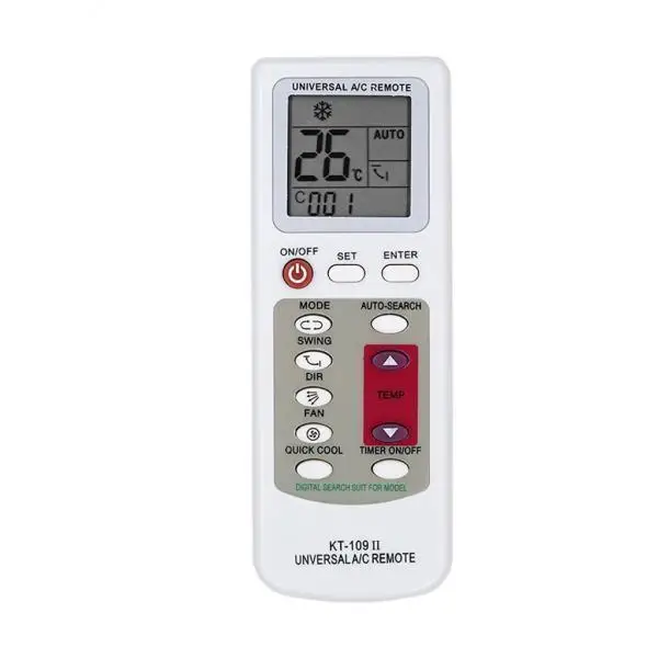 Air Conditioner Remote Control Universal Model with Clear LCD Clock and Schedule Function for Energy Saving